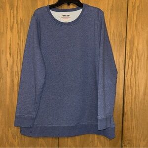 Lands' End Vintage 90’s Heathered Blue Crewneck lined Sweatshirt